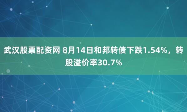 武汉股票配资网 8月14日和邦转债下跌1.54%，转股溢价率30.7%